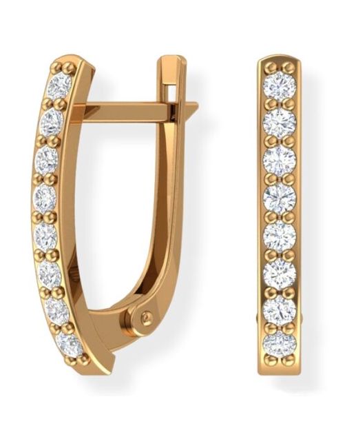 Pokrovsky Jewelry Золотые серьги с фианитами 0201328-00770