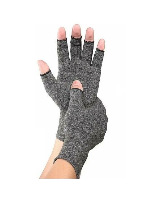 нет Компрессионные перчатки Эластичные с половинными пальцами M