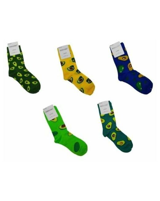 Nice Socks Носки Авокадо-1 длинные р-р 37-42 универсальный. Комплект 5 пар.