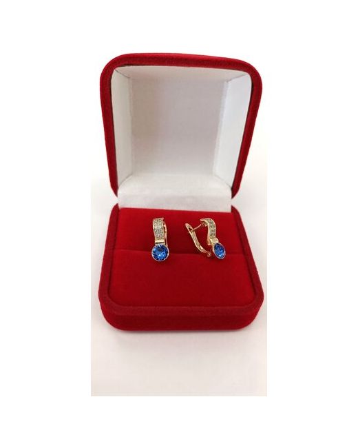 Xuping Jewelry Серьги с голубым синим камнем бижутерия