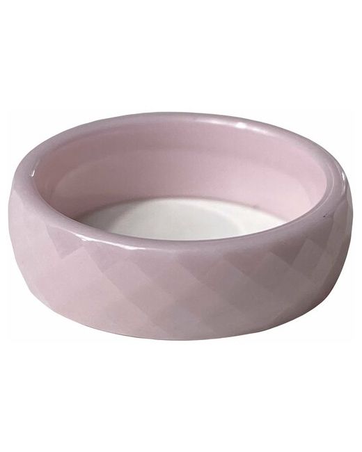 Florento кольцо керамика розовое рифленое