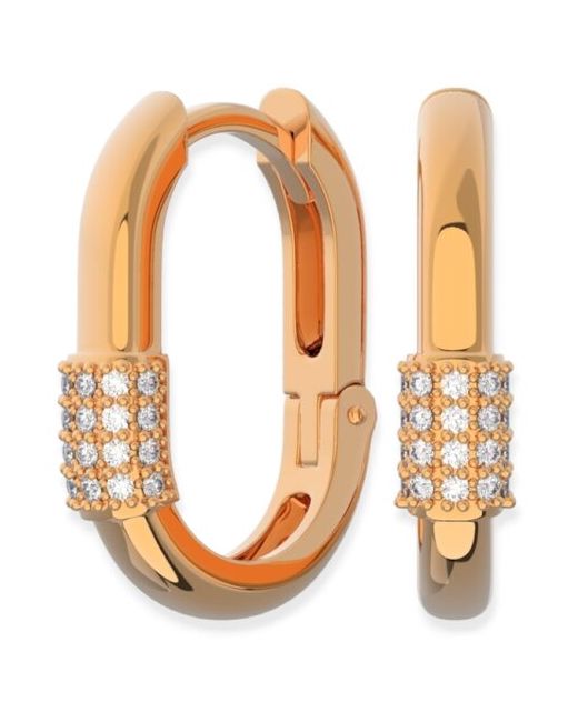 Pokrovsky Jewelry Золотые серьги с бесцветными фианитами POKROVSKY 0201656-00770