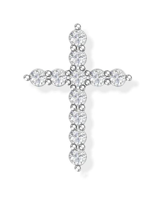 Pokrovsky Jewelry Серебряный крест с бесцветными фианитами 0800237-00775