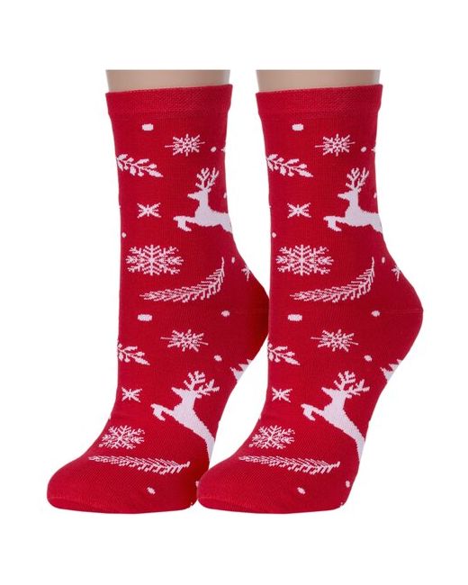 Красная Ветка Комплект из 2 пар женских носков с-1212 размер 23-25