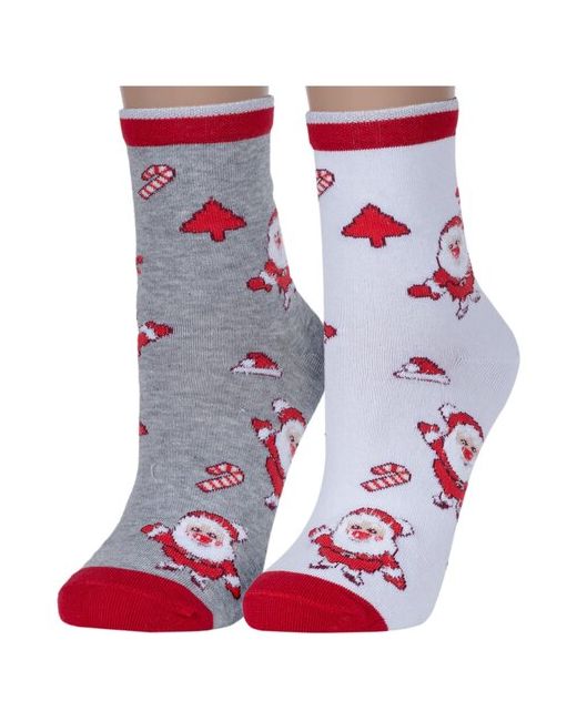 Красная Ветка Комплект из 2 пар женских носков с-1441 микс 9 размер 23-25
