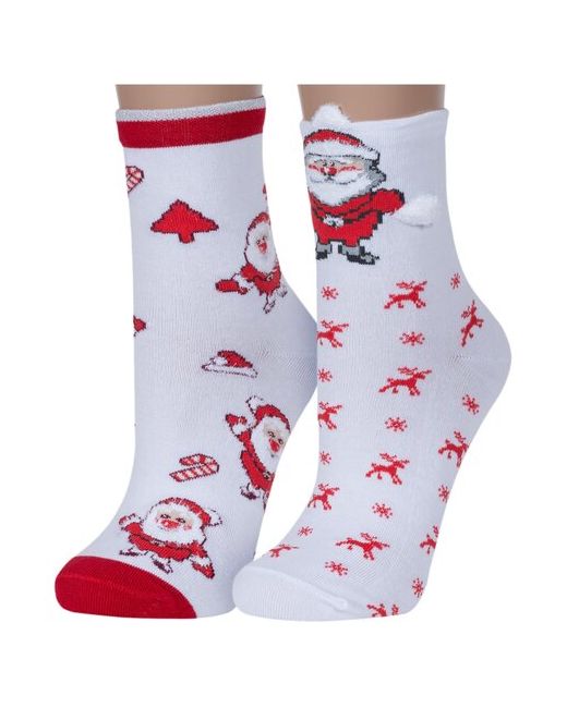 Красная Ветка Комплект из 2 пар женских носков микс 1 размер 23-25