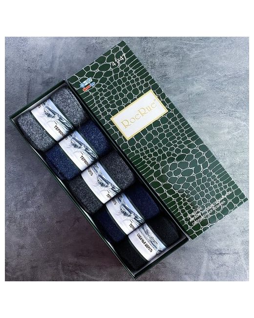 RoeRue Набор мужских термоносков из собачьей шерсти 5 пар в подарочной упаковке
