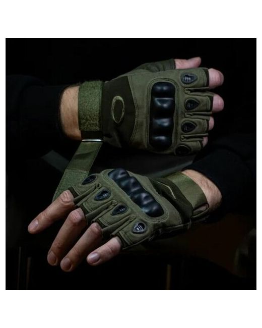 Oakley Тактические перчатки без пальцев летние зеленые