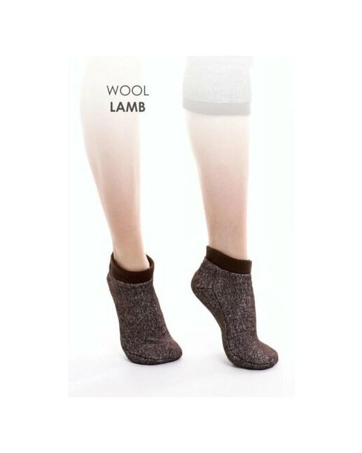 Wool Lamb Следки из овечьей шерсти шоколад 36-40