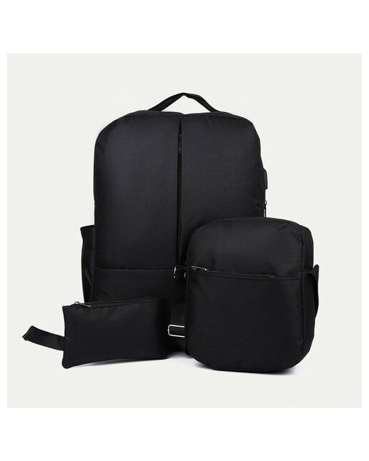 Market-Space Рюкзак на молнии наружный карман набор косметичка сумка
