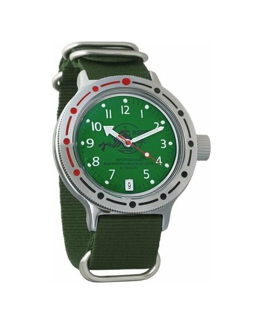 Восток наручные часы Амфибия 420386-green нейлон