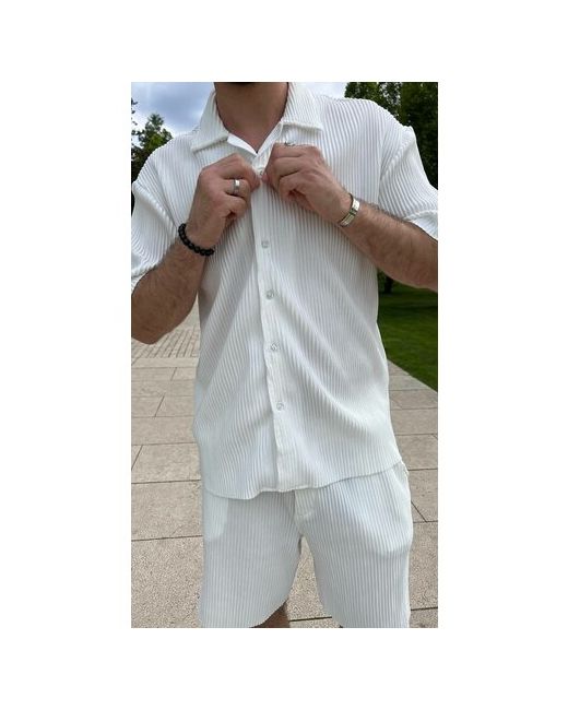 Vamos Костюм летний шорты и рубашка белый размер XXL