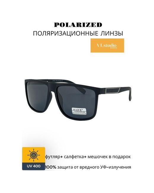 Marx Солнцезащитные очки c поляризацией 8882 черные линзы оправа черная матовая