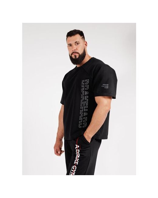 A.Drake Спортивная футболка DHW-black бодибилдинг оверсайз 62