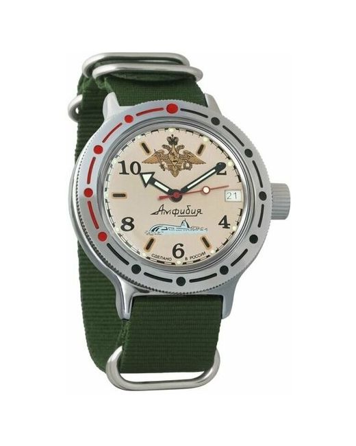 Восток наручные часы Амфибия 420392-green нейлон