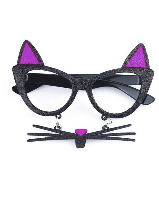 Riota Карнавальные очки Кошка с усами украшение для праздника