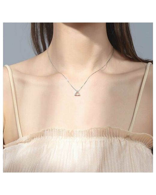 TopStaly Ожерелье с треугольной подвеской цепочка на шею колье подвеска 925