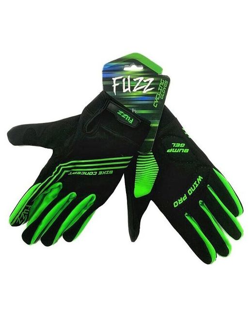 Fuzz Перчатки утепленные Wind Pro черно-неоново-зеленые 08-202823