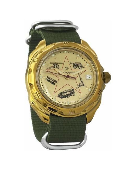 Восток наручные часы Командирские 219213-green нейлон