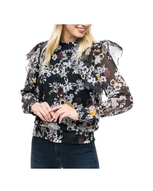 More&More Блуза с цветочным принтом 71092024 темно 34