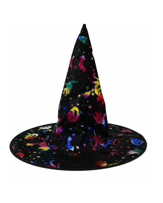 Веселуха Шляпа Ведьма Яркий Принт украшение декор для Хэллоуина