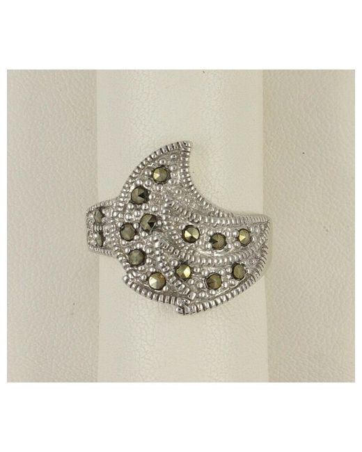 BestGold Серебряное кольцо с марказитами размер 16.5