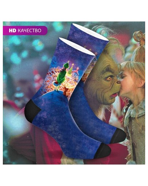 mimisocks Новогодние носки с принтом Новый Год Гринч