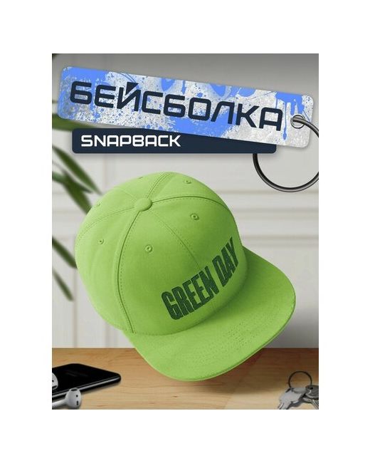 Будь на стиле Бейсболка кепка зеленая с зеленым принтом Green Day 89