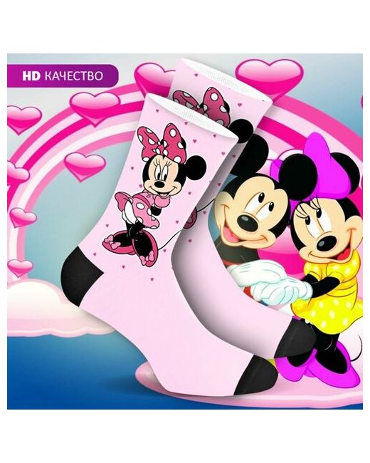 mimisocks Носки с принтом Минни Маус Minney Mouse День святого валентина 14 февраля
