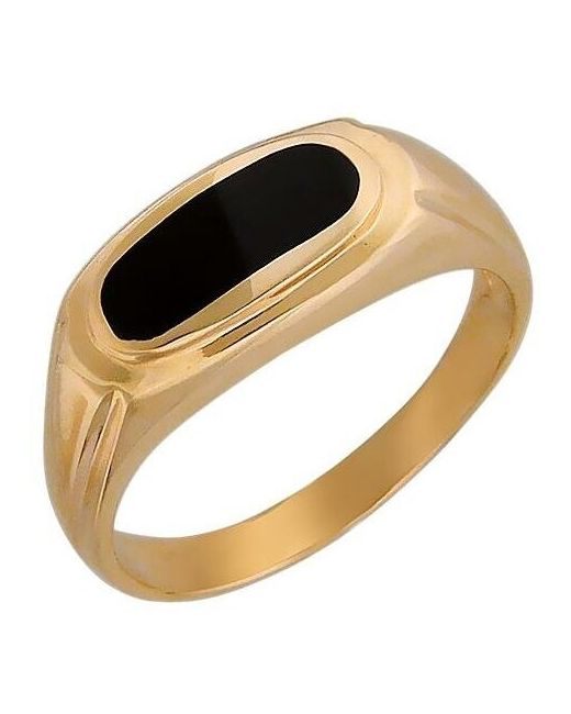 Эстет Перстень из красного золота 585 пробы с ониксом 01Т411491. Размер 20