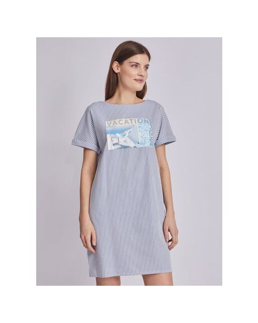 Zolla Платье-футболка из хлопка с принтом Молоко размер XXXL