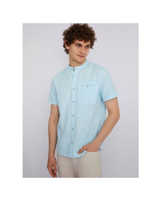 Zolla Рубашка из хлопка с воротником-стойкой Светло размер XXXL