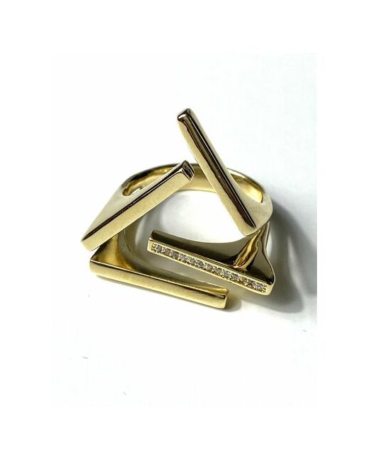Florento кольцо геометрия золотистое