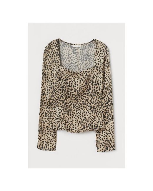H & M Блузка жен Леопардовый принт размер XL