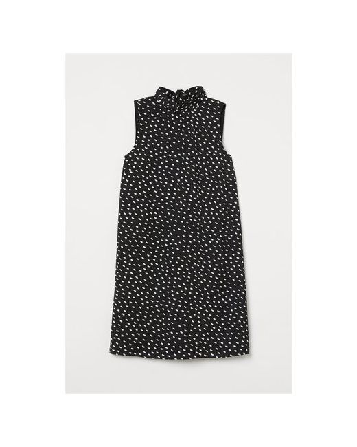 H & M Платье жен Черный/Пятнистый размер S