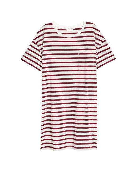 H & M Платье жен Бордовый/Полосатый размер M