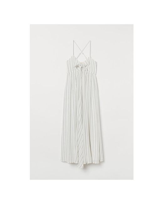 H & M Платье жен Кремовый/черный в полоску размер 34