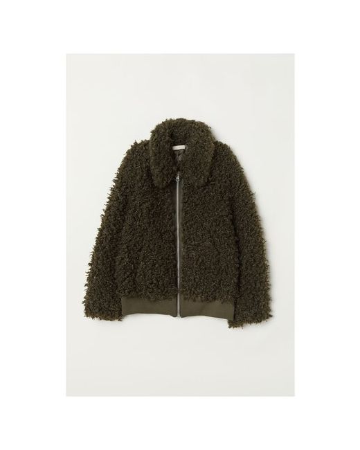 H & M Куртка-шуба жен Тёмно размер 34