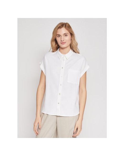 Zolla Рубашка из льна с коротким рукавом размер XXL