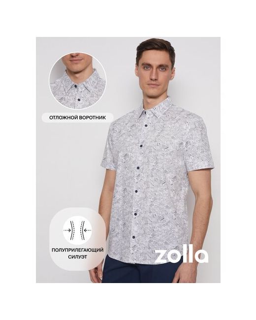 Zolla Принтованная рубашка с коротким рукавом размер XL