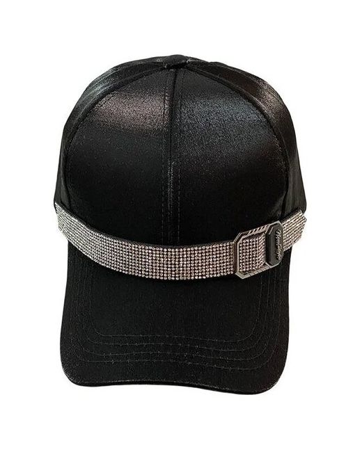 Wasabi Trend Бейсболка кепка 038 летняя черная с пряжкой стразы