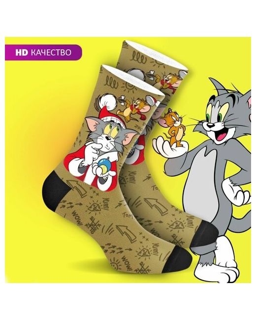 mimisocks Новогодние носки с принтом Том и Джерри