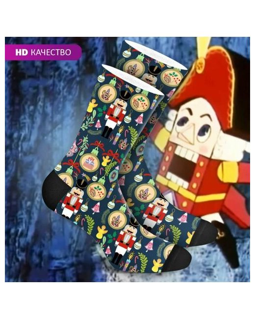 mimisocks Новогодние носки с принтом Щелкунчик