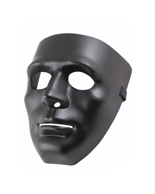 Riota Карнавальная маска пластиковая на Хэллоуин Лицо Черное