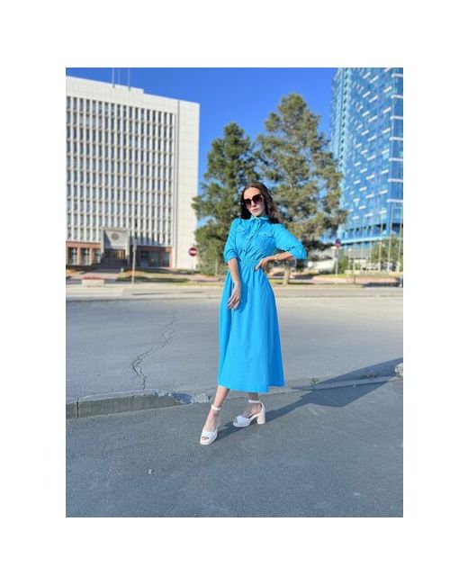 Ежевика STYLE Джинсовое платье-миди размер 42