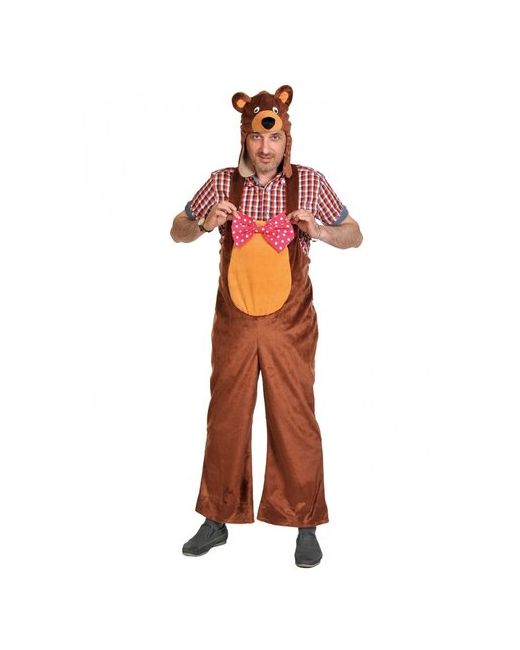 Карнавалофф Карнавальный костюм мужской Медведь бурый размер 182 52-54