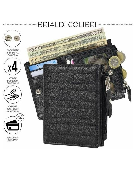 Brialdi Компактный кошелек Colibri Колибри relief black
