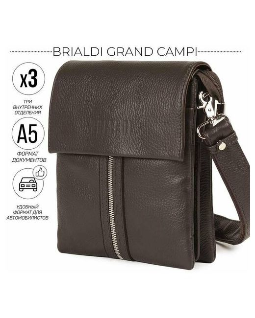 Brialdi Вертикальная сумка через плечо Grand Campi Кампи relief brown