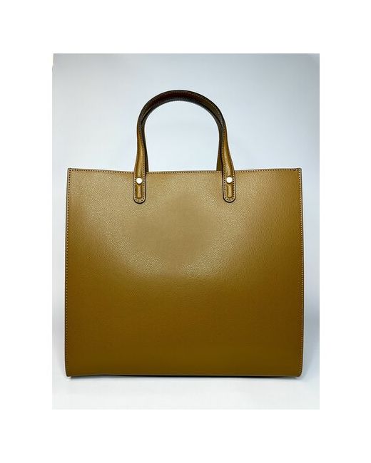 Vera Pelle Большая квадратная светло итальянская сумка формат А4 тоут из натуральной кожи Grande Borsa Quadrata original