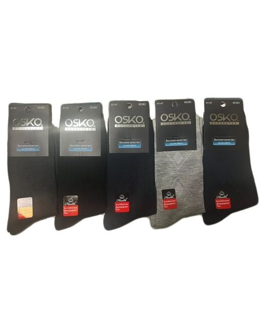 Osko Комплект мужских носков 12 пар 4 черные 3 темно-синие 2 темно полосы антибактериальные
